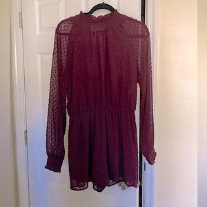 VESTIQUE Romper mock neck wine/burgundy/purple color size L
